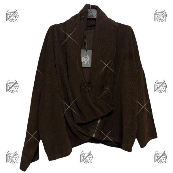 GIACCA ZIP VELLUTO COFFEE