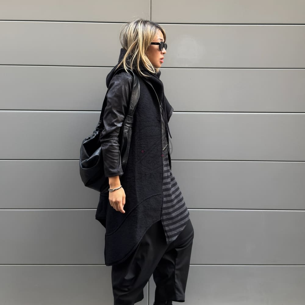 GILET TORONTO 70% WOOL BLACK - immagine 6