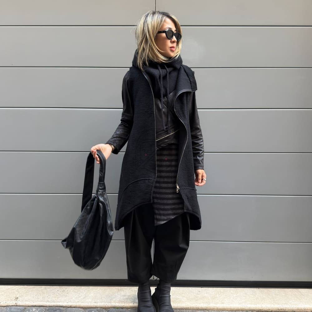 GILET TORONTO 70% WOOL BLACK - immagine 10