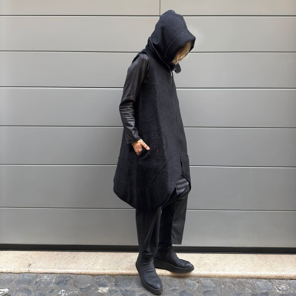 GILET TORONTO 70% WOOL BLACK - immagine 11