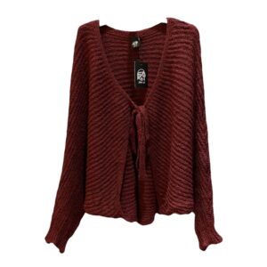 CARDIGAN FARFALLA VINO