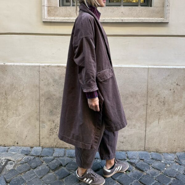 COAT VELLUTO LISCIO NARA COFFEE