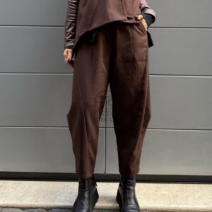 TROUSERS IN FLANELLA STOCCOLMA COFFEE