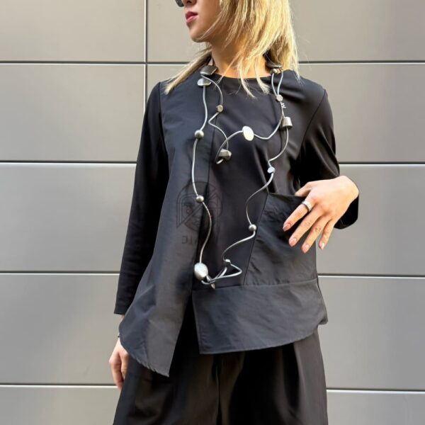 BLUSA TAFFETA NERO