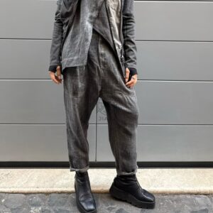 TROUSERS PETRA GRIGIO LINO