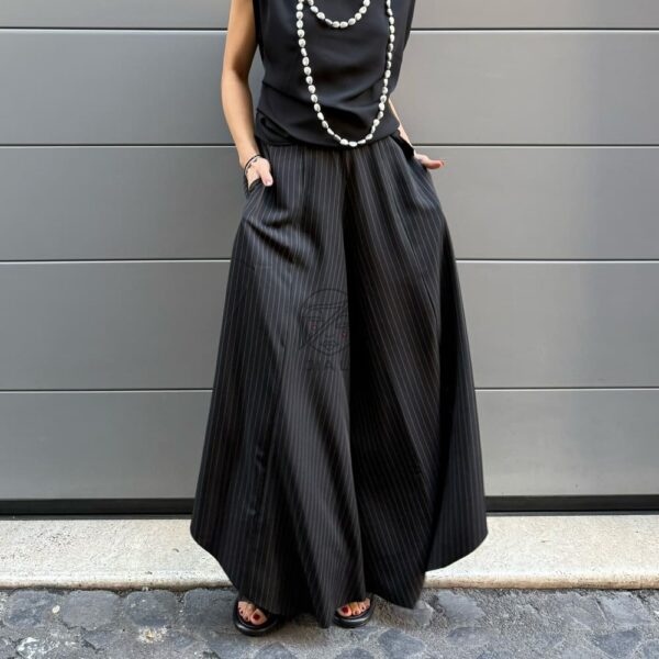 TROUSERS VELA GESSATO NERO