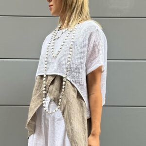 MAGLIA PALMA BIANCO