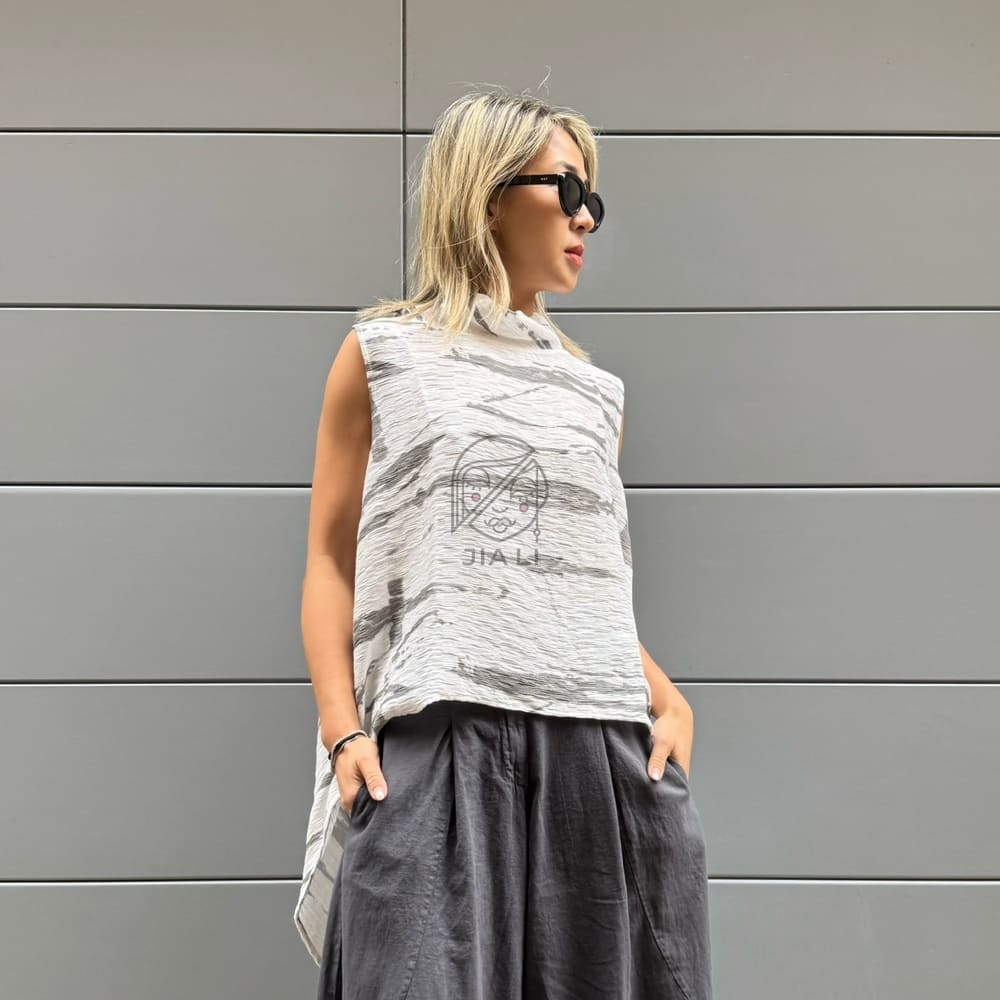 GILET EDEN BIANCO/GRIGIO