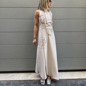 DRESS AMAN BEIGE CHIARO