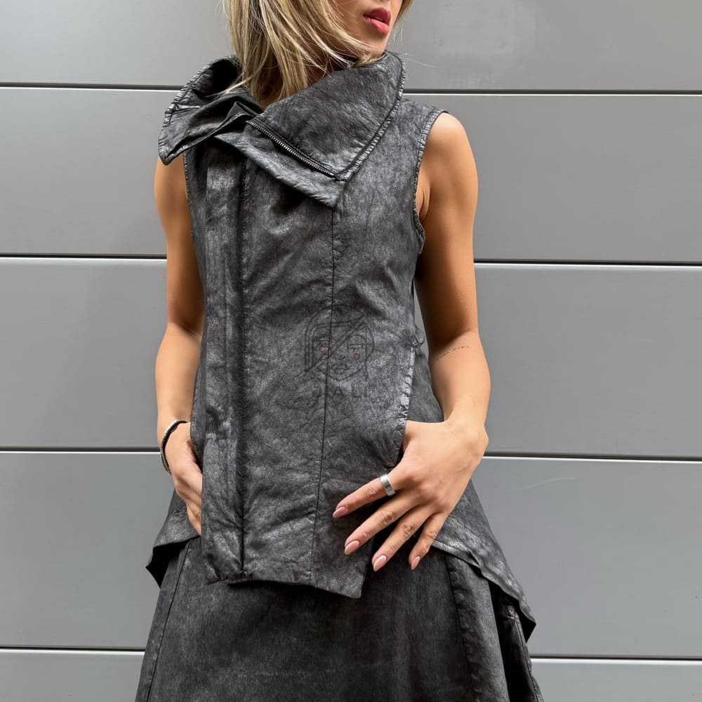 GILET PHOENIX NERO VINTAGE - immagine 3