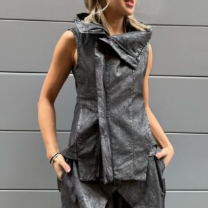 GILET PHOENIX NERO VINTAGE