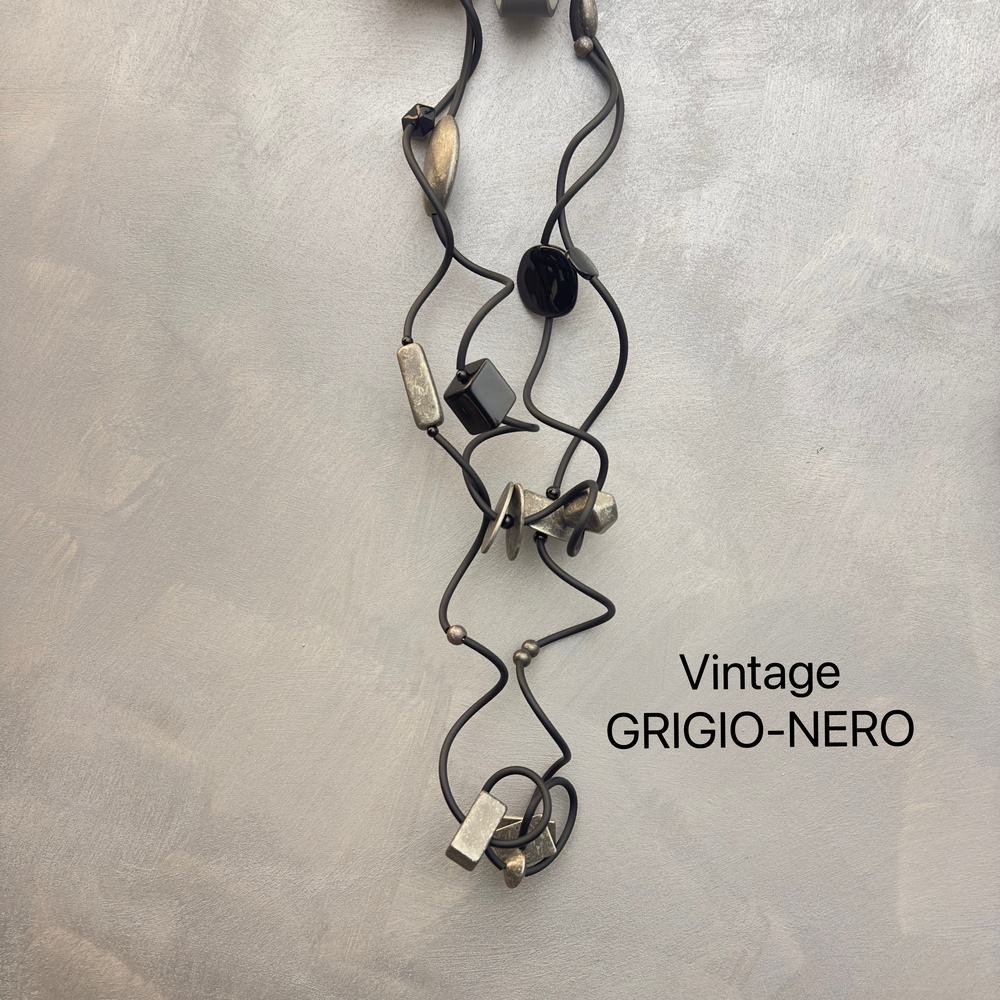 COLLANA CURL GRIGIO NERO VINTAGE