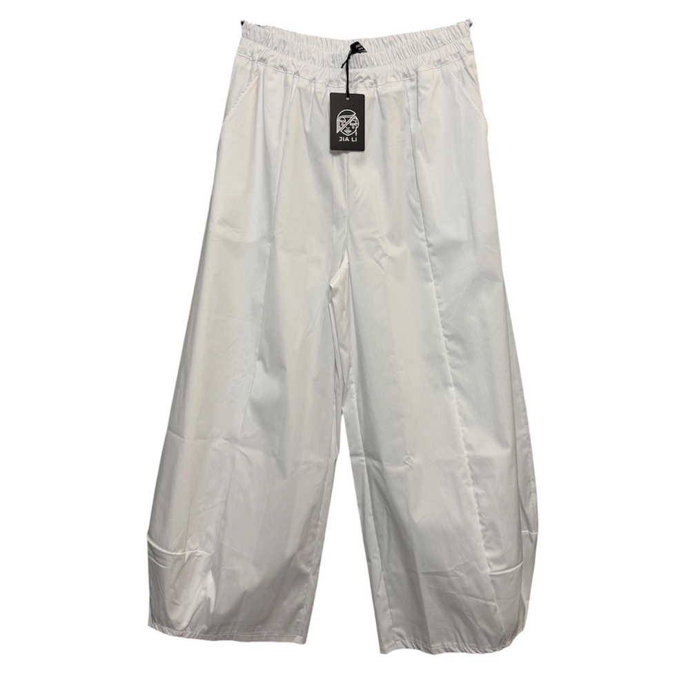 TROUSERS ANYA POPELINE DI COTONE BIANCO