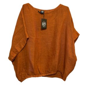 BLUSA MONOPOLI LINO ARANCIONE