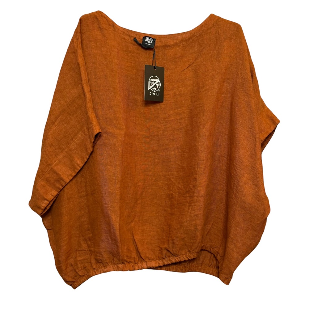 BLUSA MONOPOLI LINO ARANCIONE