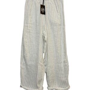 TROUSERS OSTUNI BIANCO LINO