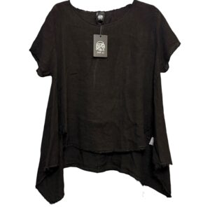 BLUSA OSTUNI NERO LINO