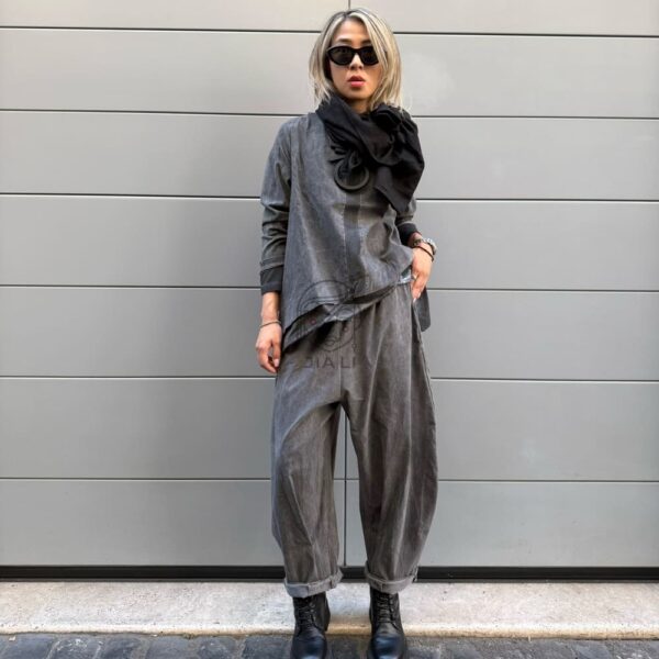 TROUSERS ZURIGO GRIGIO TAGLIA COMODA 132