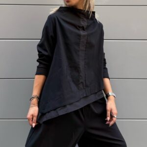 CAMICIA ZURIGO NERO TAGLIA COMODA