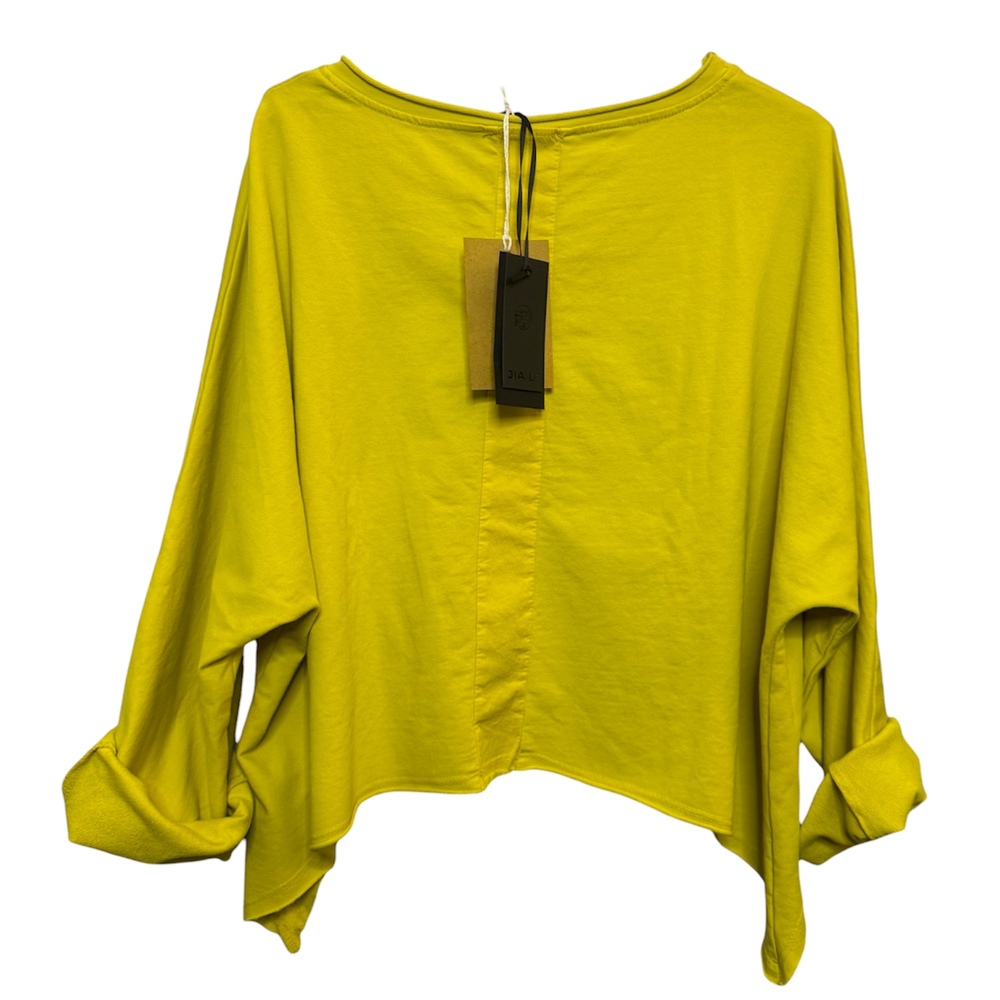 FELPA BREMA DIPINTO A MANO LEMON GRASS - immagine 2