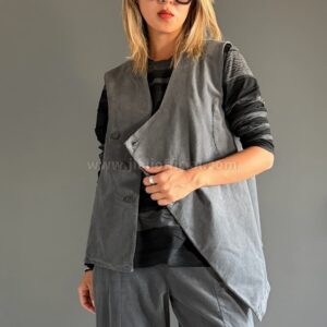 GILET VELLUTO BOLIVIA GRIGIO 143