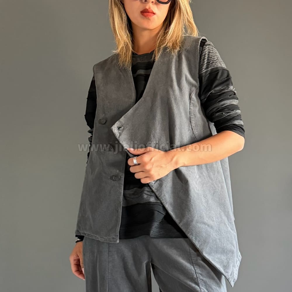 GILET VELLUTO BOLIVIA GRIGIO 143