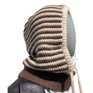 BALACLAVA RIGATA MARRONE