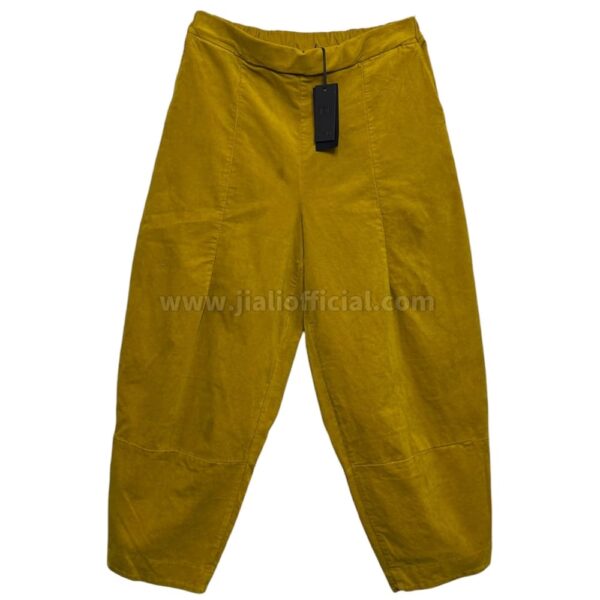 TROUSERS VELLUTO BOLIVIA GIALLO ACIDO 155