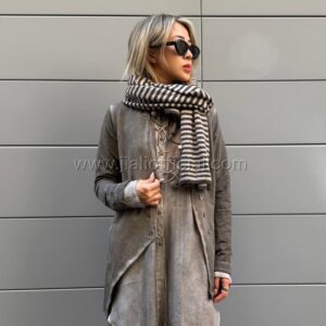 SCIARPA RIGATA MARRONE 138