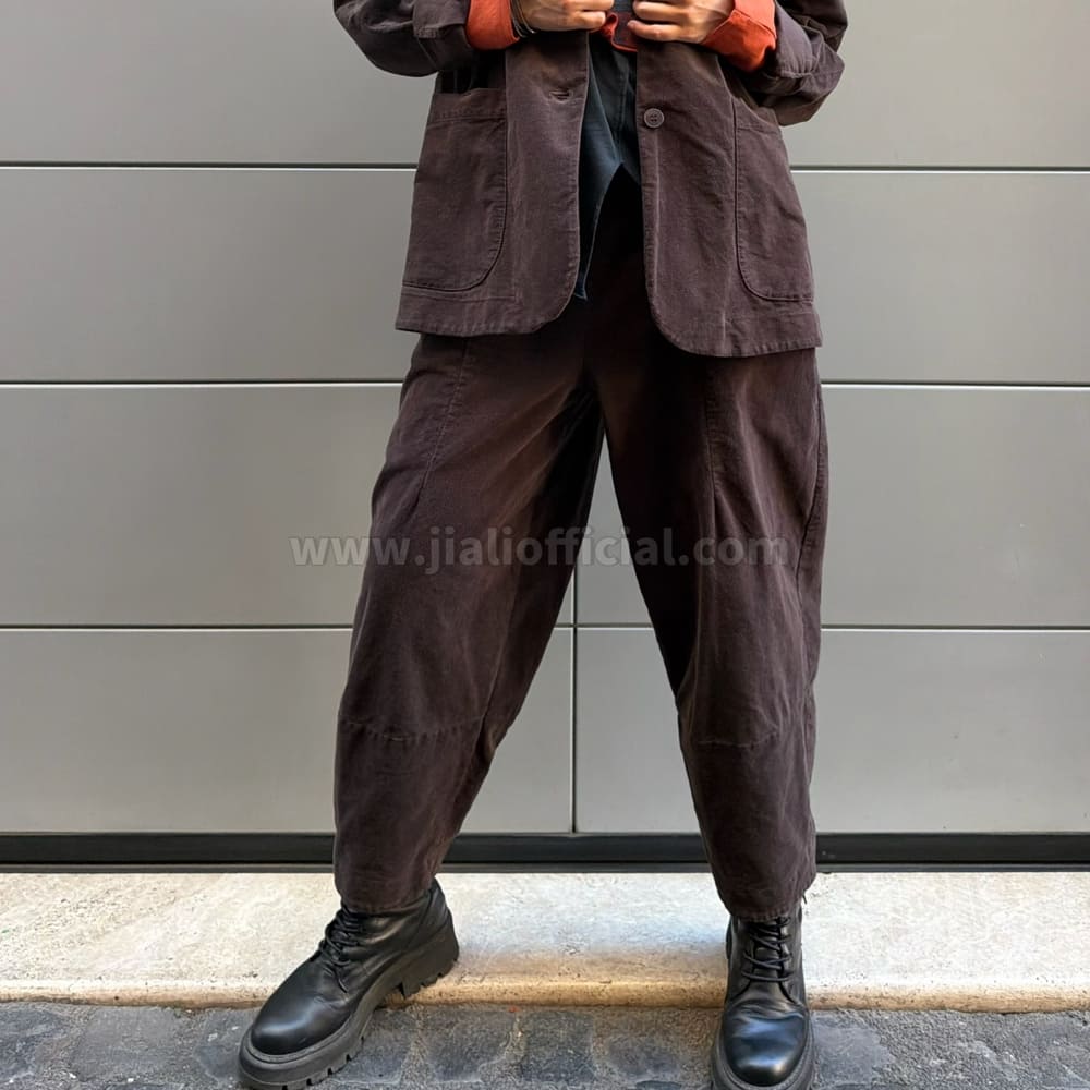TROUSERS VELLUTO BOLIVIA MARRONE - immagine 2