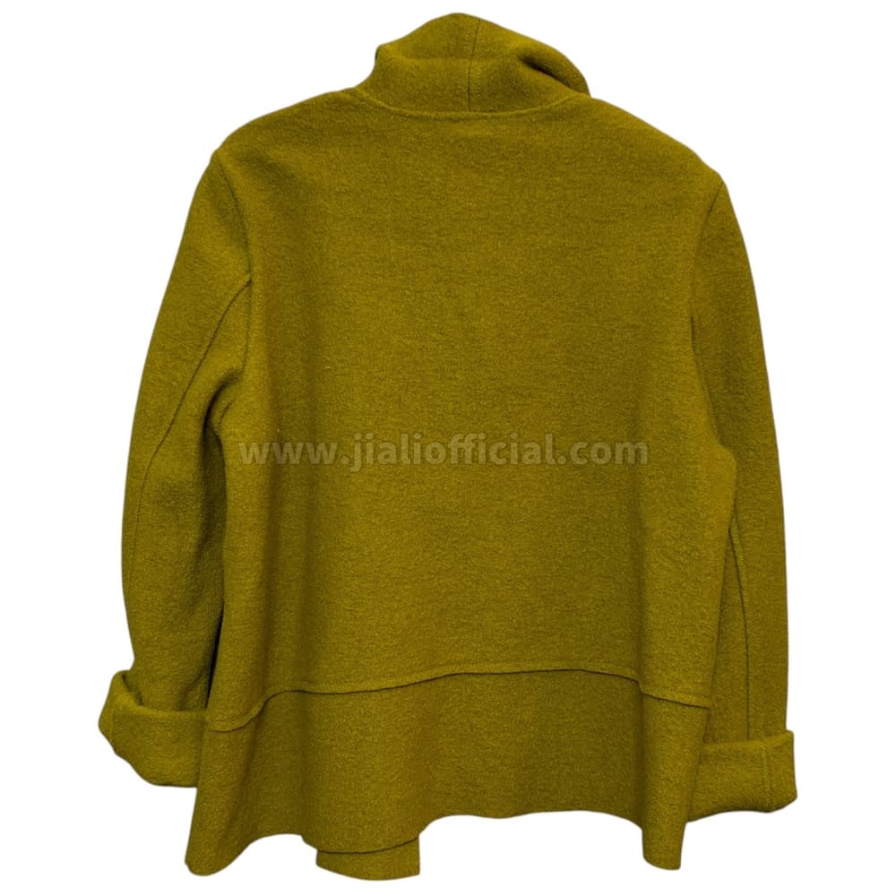 GIACCA AKINO 100% WOOL VERDE OLIO - immagine 2