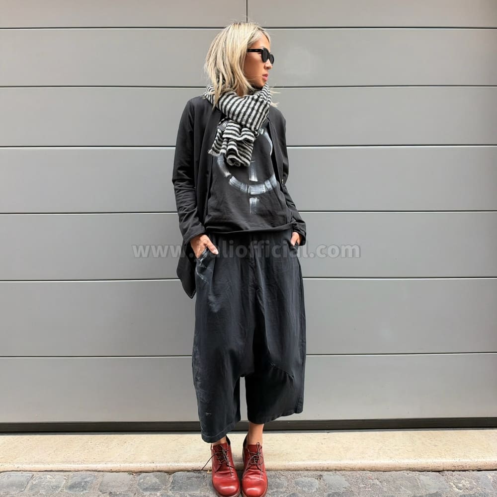 TROUSERS TOKAI DIPINTO NERO - immagine 2