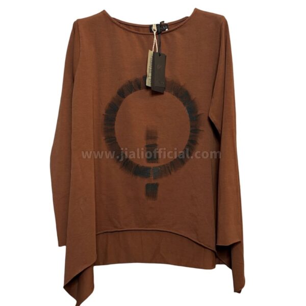 MAGLIA EMILY DIPINTO TABACCO