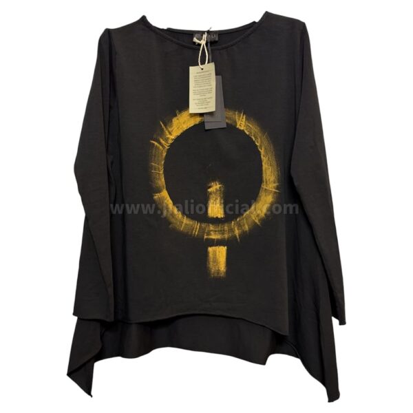 MAGLIA EMILY DIPINTO NERO/GOLD