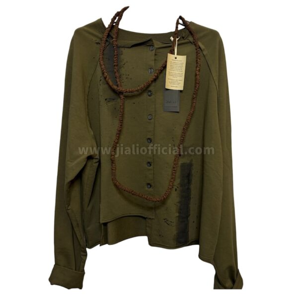 GIACCA FELPA CAOS MILITARE DIPINTO A MANO