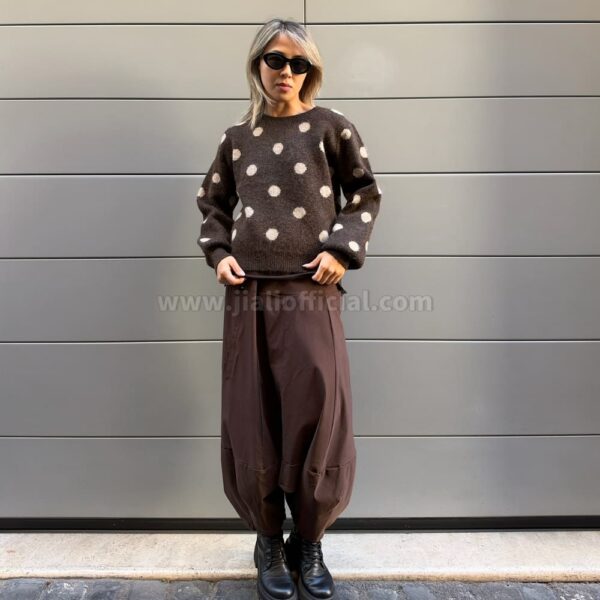 MAGLIONE POIS MARRONE
