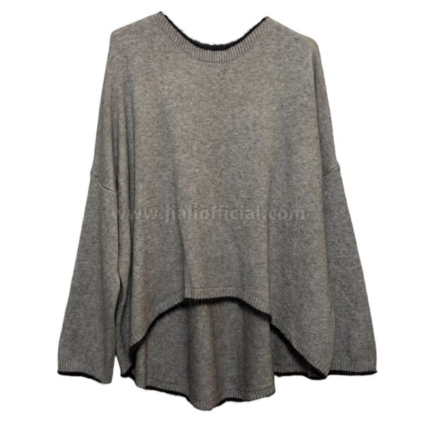 MAGLIONE SANDRA GIRO COLLO GRIGIO