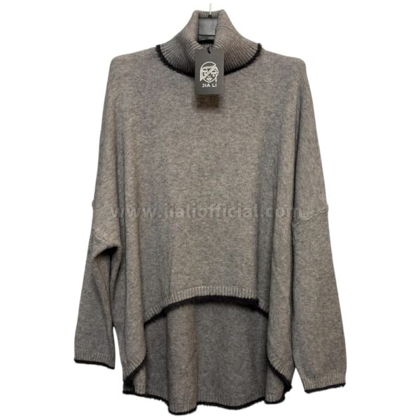 MAGLIONE SANDRA COLLO ALTO GRIGIO