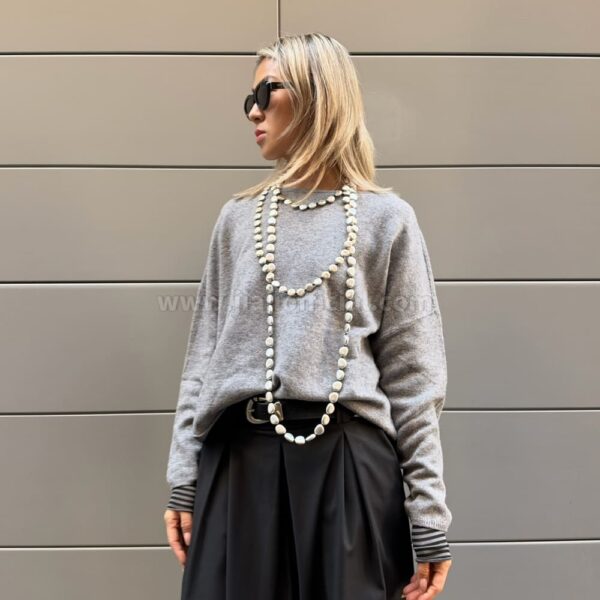 MAGLIONE WOOL BOX GRIGIO