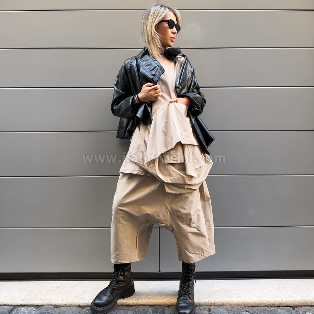 TROUSERS UMAZUKI BEIGE CHIARO - immagine 2