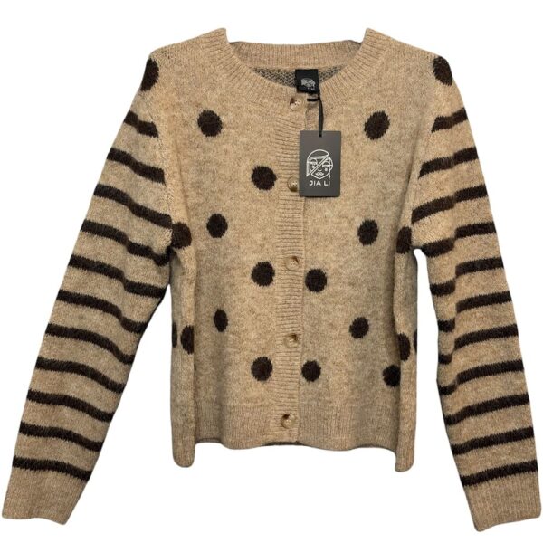 CARDIGAN POIS BEIGE