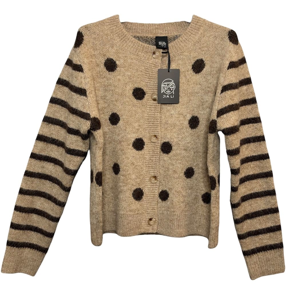 CARDIGAN POIS BEIGE