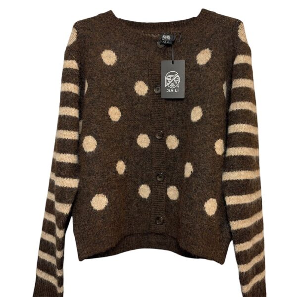 CARDIGAN POIS MARRONE